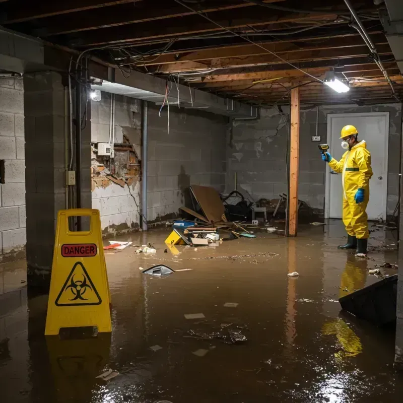 Flooded Basement Electrical Hazard in Floyd County, KY Property